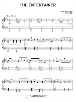 page one of The Entertainer (Piano Solo)