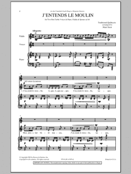 page one of J'entends Le Moulin (2-Part Choir)