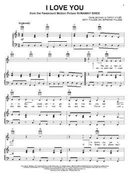 page one of I Love You (Piano, Vocal & Guitar Chords (Right-Hand Melody))