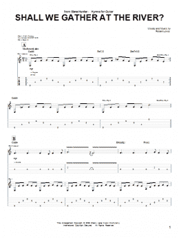 page one of Shall We Gather At The River? (Guitar Tab)