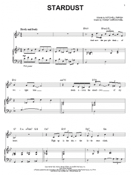 page one of Stardust (Piano & Vocal)