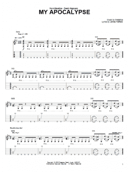 page one of My Apocalypse (Easy Guitar Tab)