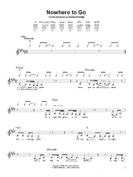 page one of Nowhere To Go (Easy Guitar)