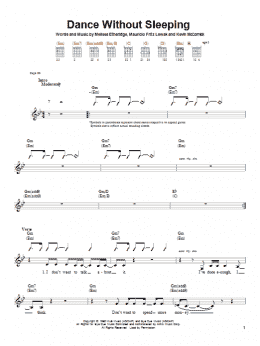 page one of Dance Without Sleeping (Easy Guitar)