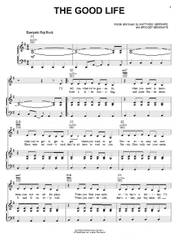 page one of The Good Life (Piano, Vocal & Guitar Chords (Right-Hand Melody))