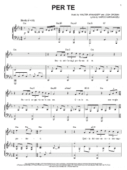 page one of Per Te (Piano & Vocal)