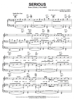 page one of Serious (Piano, Vocal & Guitar Chords (Right-Hand Melody))