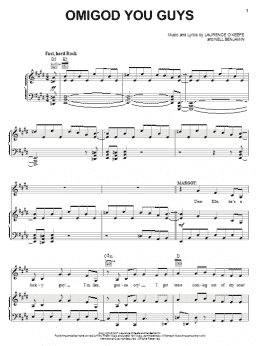 page one of Omigod You Guys (Piano, Vocal & Guitar Chords (Right-Hand Melody))