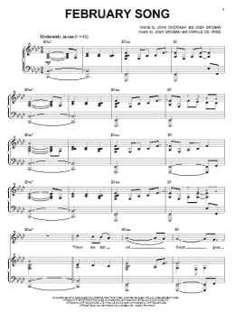 page one of February Song (Piano & Vocal)