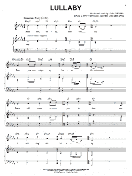 page one of Lullaby (Piano & Vocal)