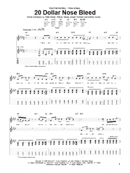 page one of 20 Dollar Nose Bleed (Guitar Tab)