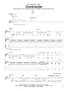 page one of Contractor (Guitar Tab)
