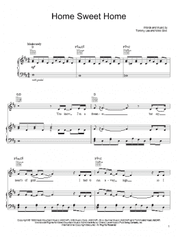 page one of Home Sweet Home (Piano, Vocal & Guitar Chords (Right-Hand Melody))