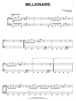 page one of Millionaire (Piano, Vocal & Guitar Chords (Right-Hand Melody))