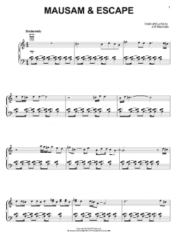 page one of Mausam & Escape (Piano, Vocal & Guitar Chords (Right-Hand Melody))
