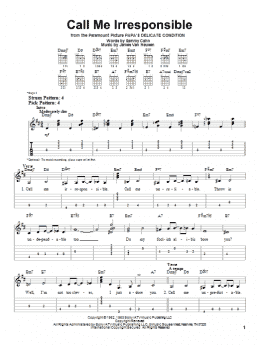 page one of Call Me Irresponsible (Easy Guitar Tab)