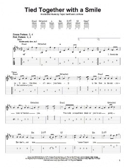 page one of Tied Together With A Smile (Easy Guitar Tab)