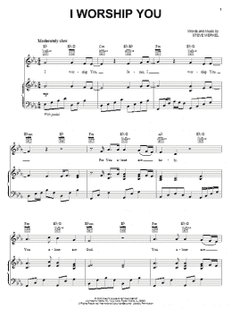 page one of I Worship You (Piano, Vocal & Guitar Chords (Right-Hand Melody))