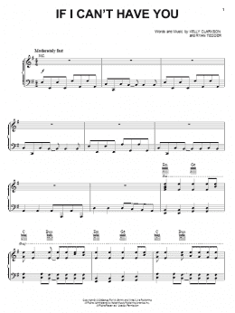 page one of If I Can't Have You (Piano, Vocal & Guitar Chords (Right-Hand Melody))