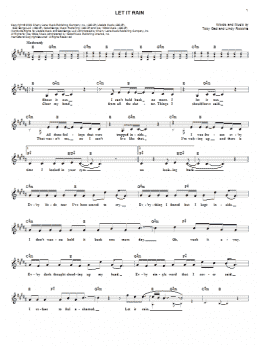 page one of Let It Rain (Lead Sheet / Fake Book)