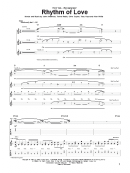 page one of Rhythm Of Love (Guitar Tab)