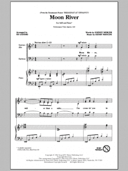 page one of Moon River (SAB Choir)