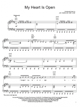 page one of My Heart Is Open (Piano, Vocal & Guitar Chords (Right-Hand Melody))