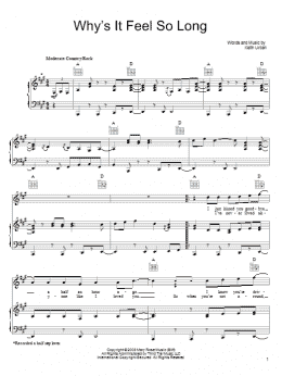 page one of Why's It Feel So Long (Piano, Vocal & Guitar Chords (Right-Hand Melody))