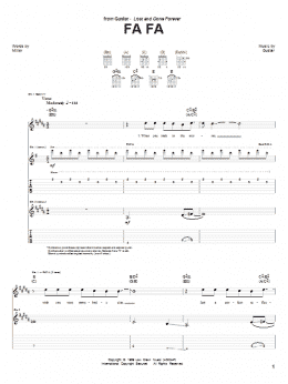 page one of Fa Fa (Guitar Tab)