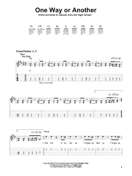 page one of One Way Or Another (Easy Guitar Tab)