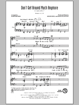 page one of Don't Get Around Much Anymore (arr. Mark Brymer) (SAB Choir)