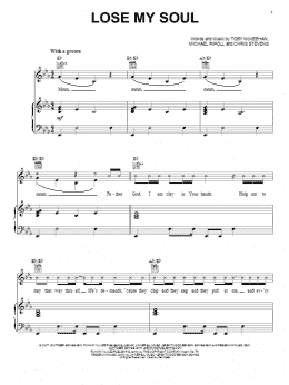 page one of Lose My Soul (Piano, Vocal & Guitar Chords (Right-Hand Melody))
