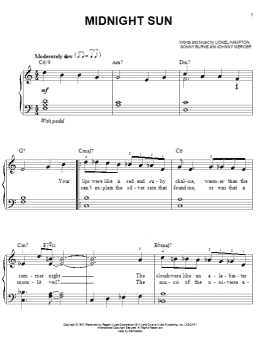 page one of Midnight Sun (Easy Piano)