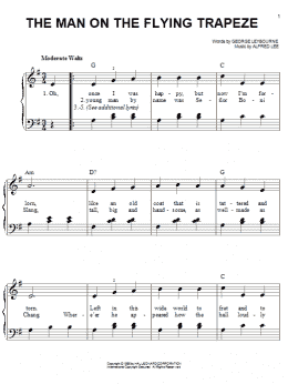 page one of The Man On The Flying Trapeze (Easy Piano)