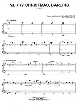 page one of Merry Christmas, Darling (Piano Duet)