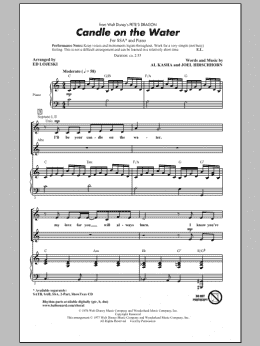 page one of Candle On The Water (from Pete's Dragon) (arr. Ed Lojeski) (SSA Choir)