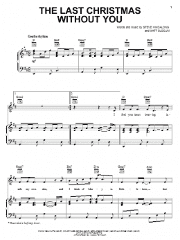 page one of The Last Christmas Without You (Piano, Vocal & Guitar Chords (Right-Hand Melody))