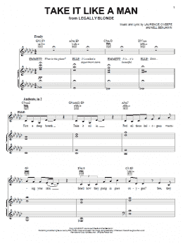 page one of Take It Like A Man (Piano & Vocal)