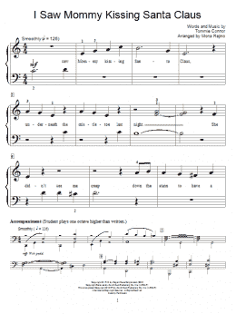 page one of I Saw Mommy Kissing Santa Claus (Educational Piano)