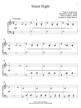 page one of Silent Night (Educational Piano)