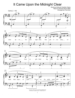 page one of It Came Upon The Midnight Clear (Educational Piano)