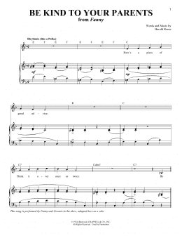 page one of Be Kind To Your Parents (Piano & Vocal)