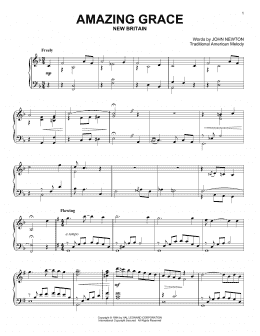 page one of Amazing Grace (Piano Solo)