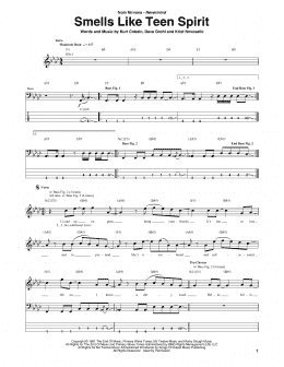 page one of Smells Like Teen Spirit (Bass Guitar Tab)