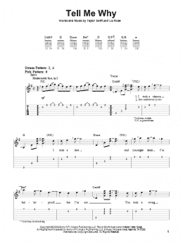 page one of Tell Me Why (Easy Guitar Tab)