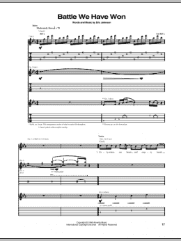 page one of Battle We Have Won (Guitar Tab)