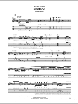page one of Zenland (Guitar Tab)