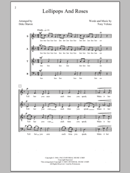 page one of Lollipops And Roses (SATB Choir)