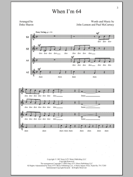 page one of When I'm Sixty-Four (SSA Choir)