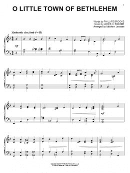 page one of O Little Town Of Bethlehem (Piano Solo)